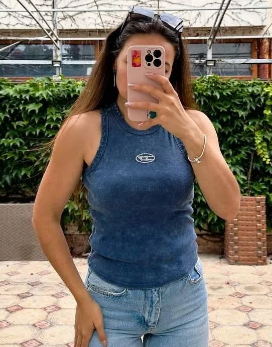 Майка в рубчик oversize
