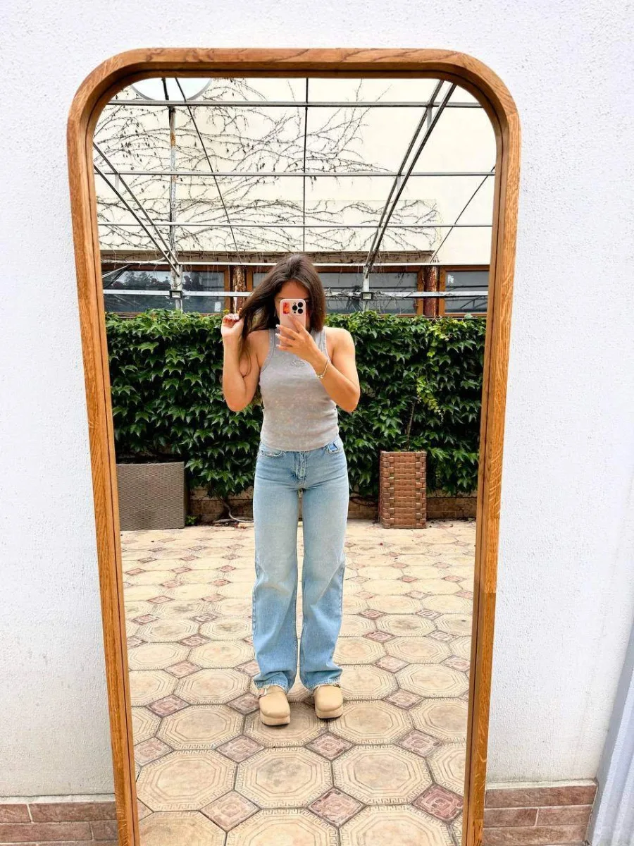 Майка в рубчик oversize