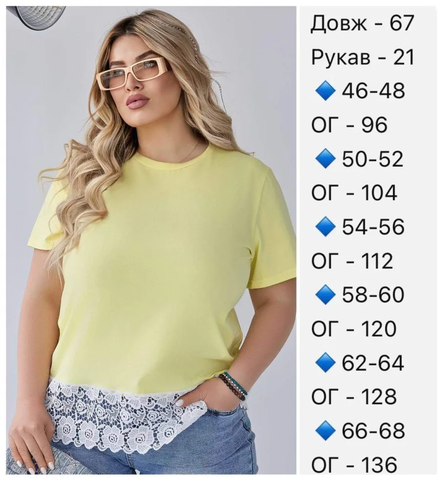 Нежная женская футболка с кружевом