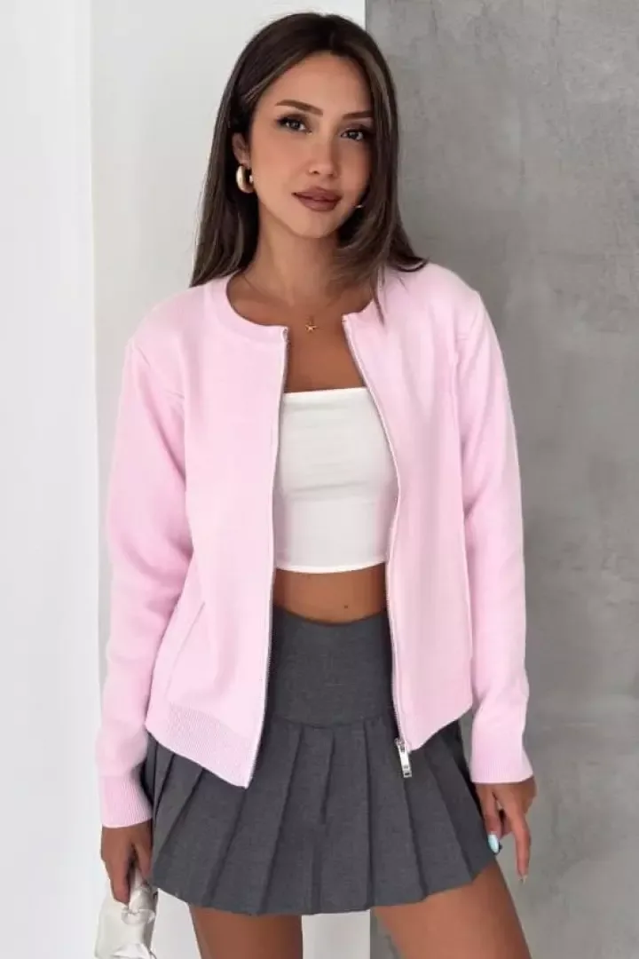Вязаный джемпер на двойной молнии