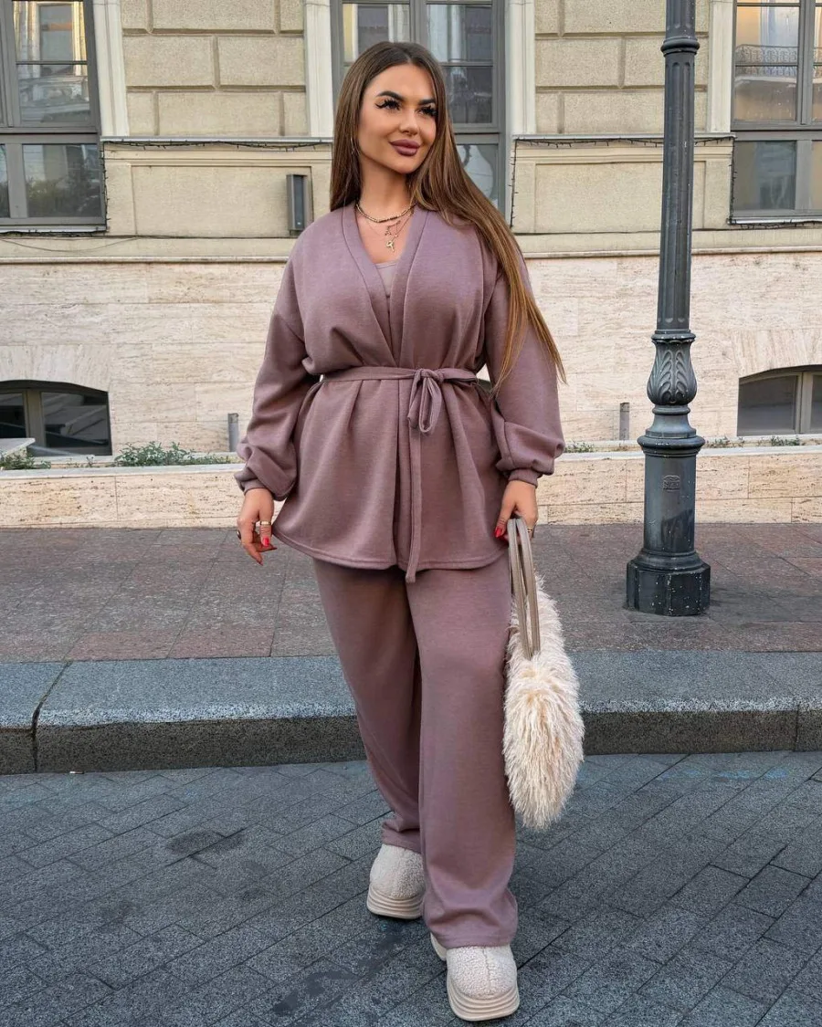 Костюм двойка из ангоры свободного кроя
