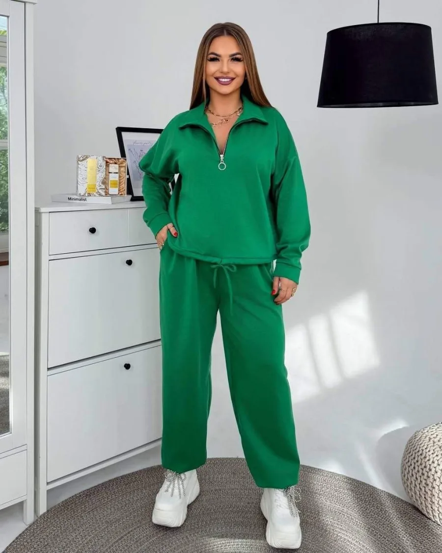 Костюм спортивний трикотажний з кофтою на блискавці