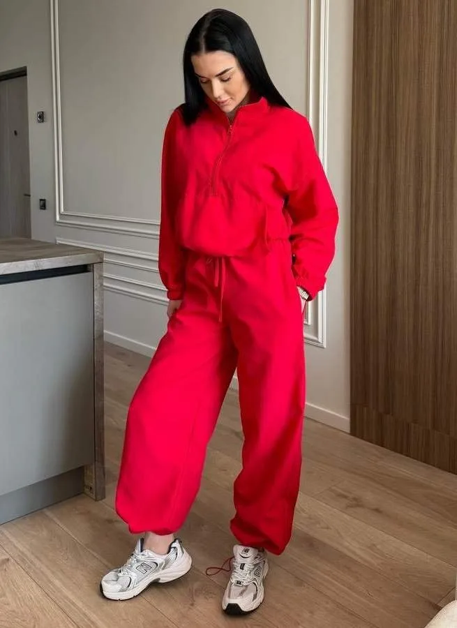 Костюм oversize з жатої плащівки