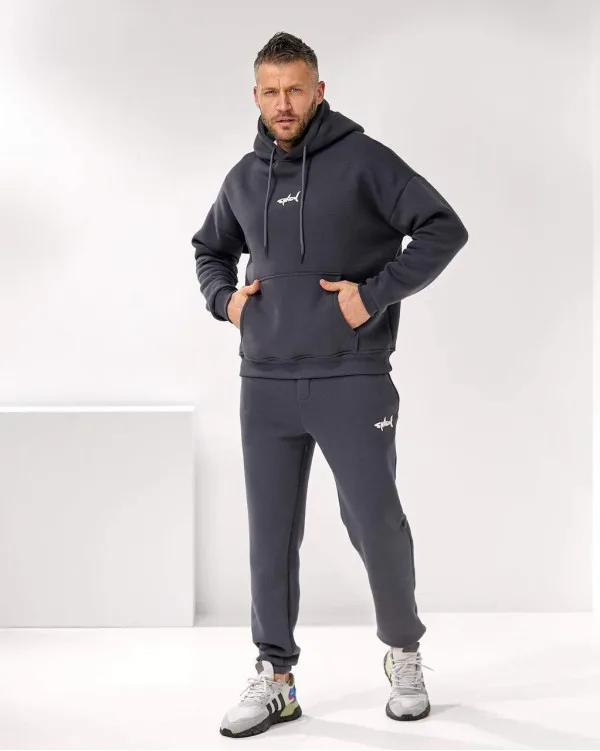 Спортивний костюм чоловічий на флісі з капюшоном