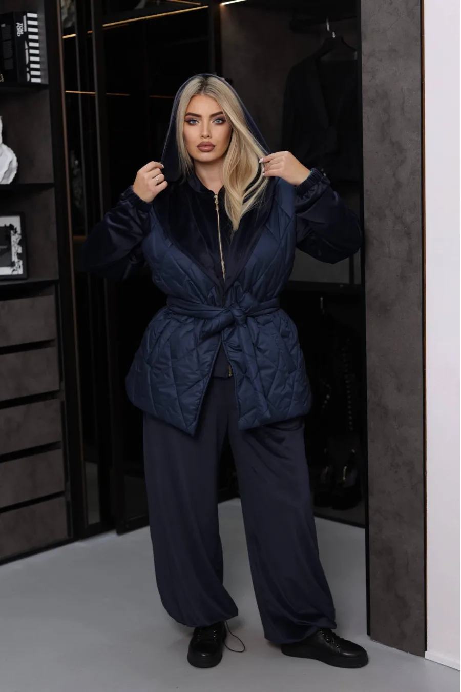 Костюм трійка велюровий утеплений із жилетом