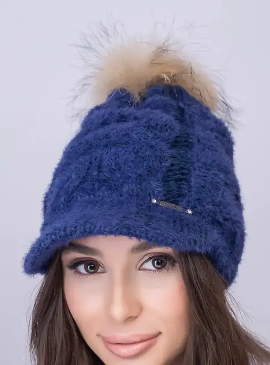 Кепка з ангорою "Коса"